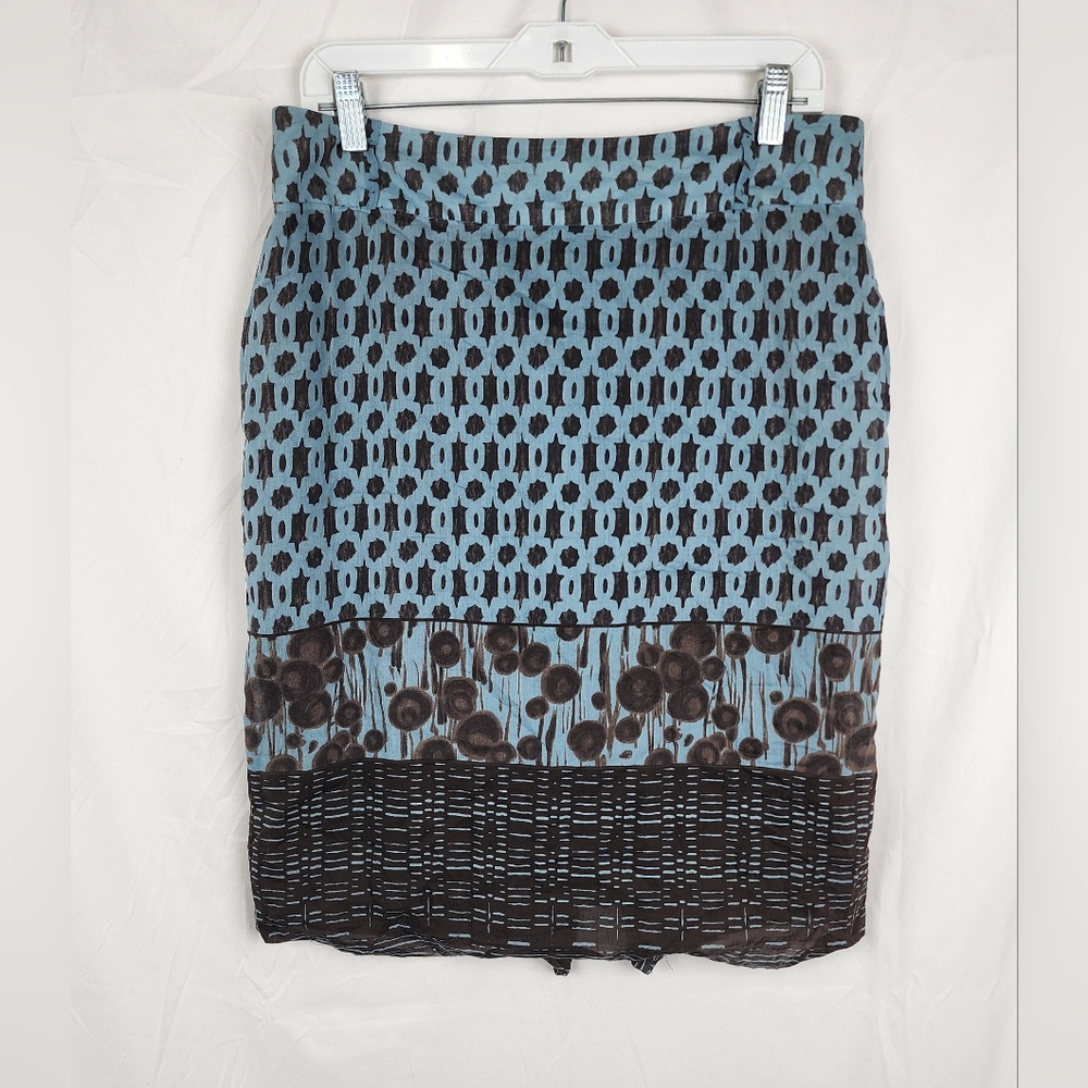Boss Hugo Boss Silk Blend Contemporary Career Officewear Pencil Skirt sz 12